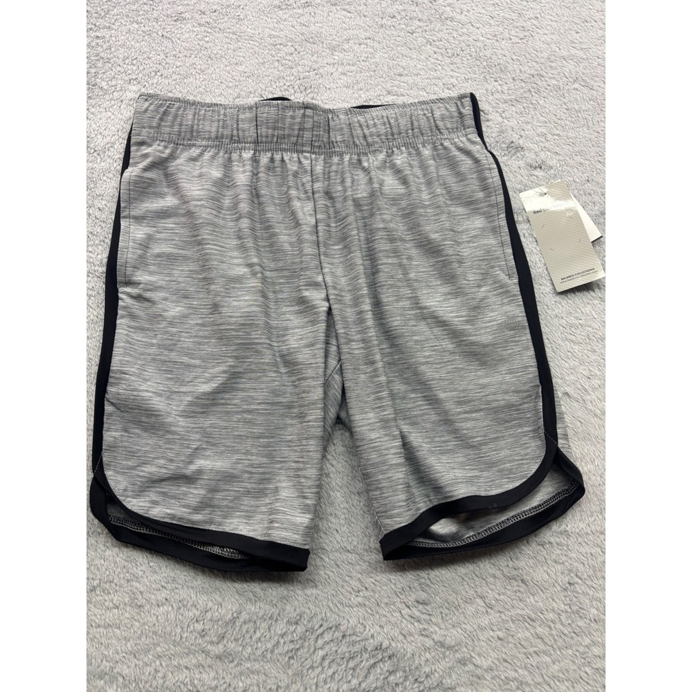 Balance Collection Athletic Shorts Gray Heathered Zip Pocket Women Size S‎ 8